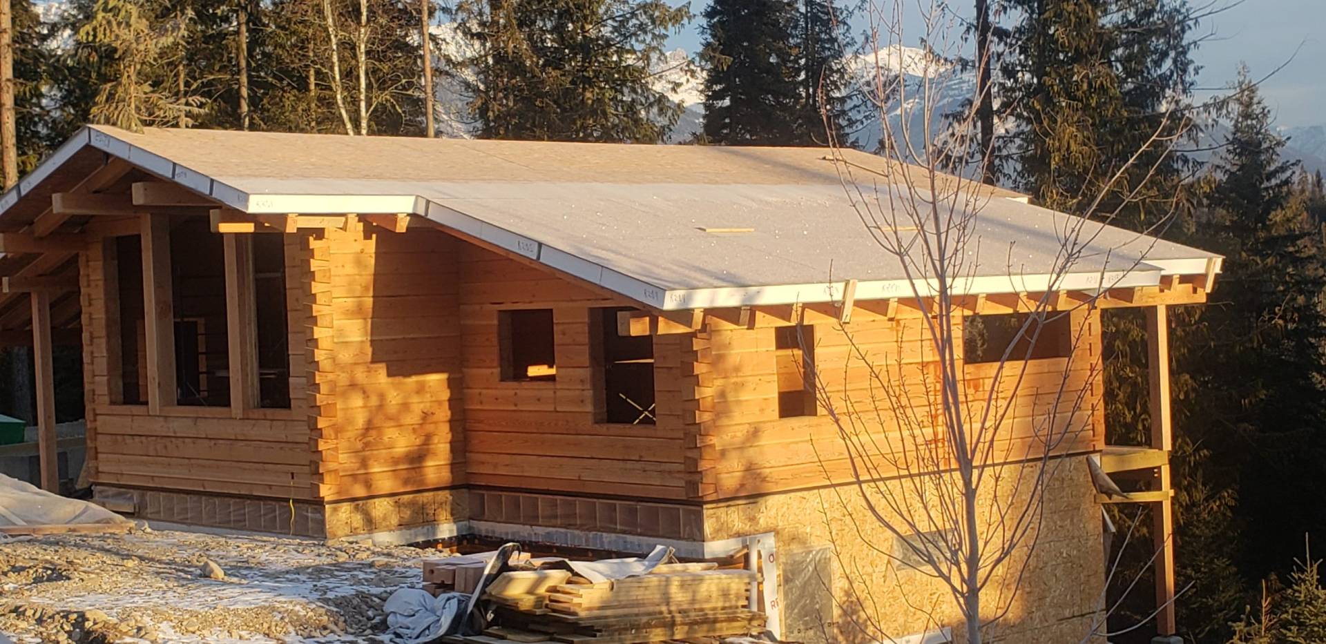 SIPs installed into a timberframe home