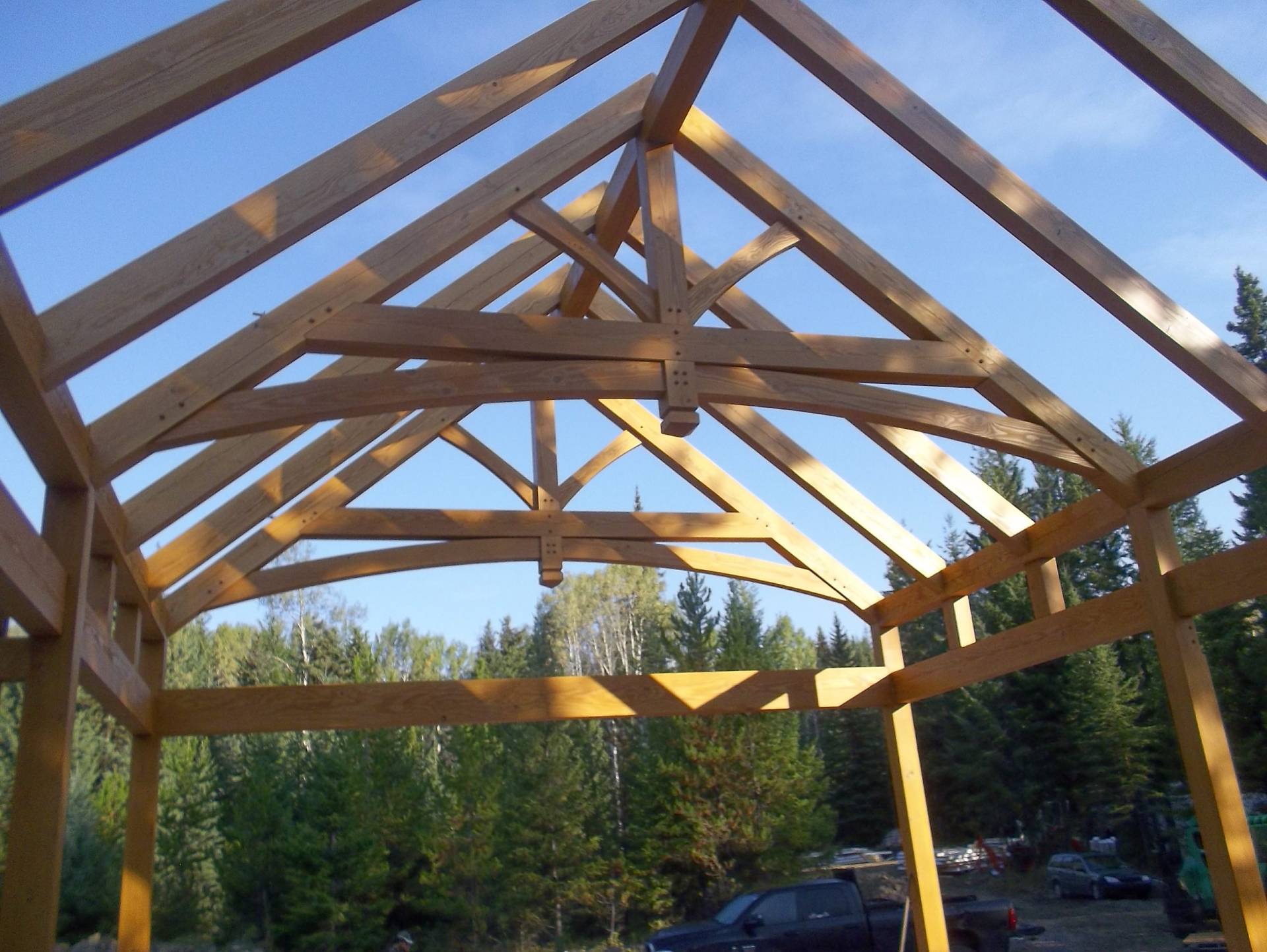 Frame of a roof for SIPs installation