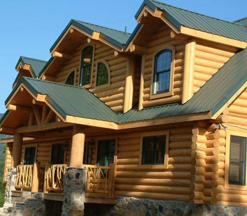 Large Log Home Exterior Shot