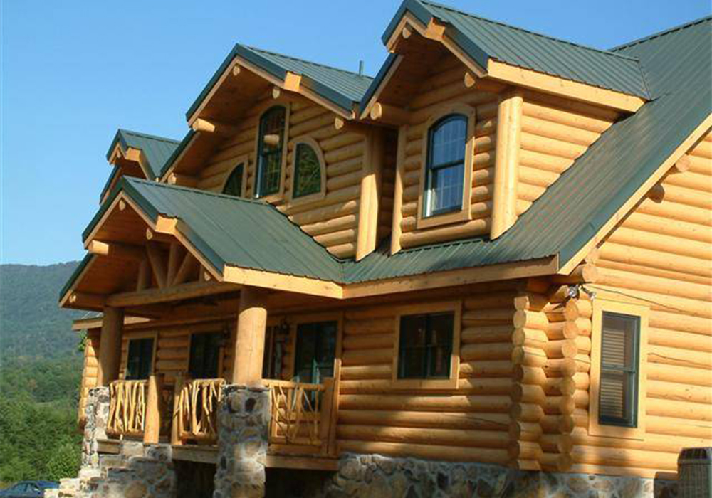 Large Log Home Exterior Shot