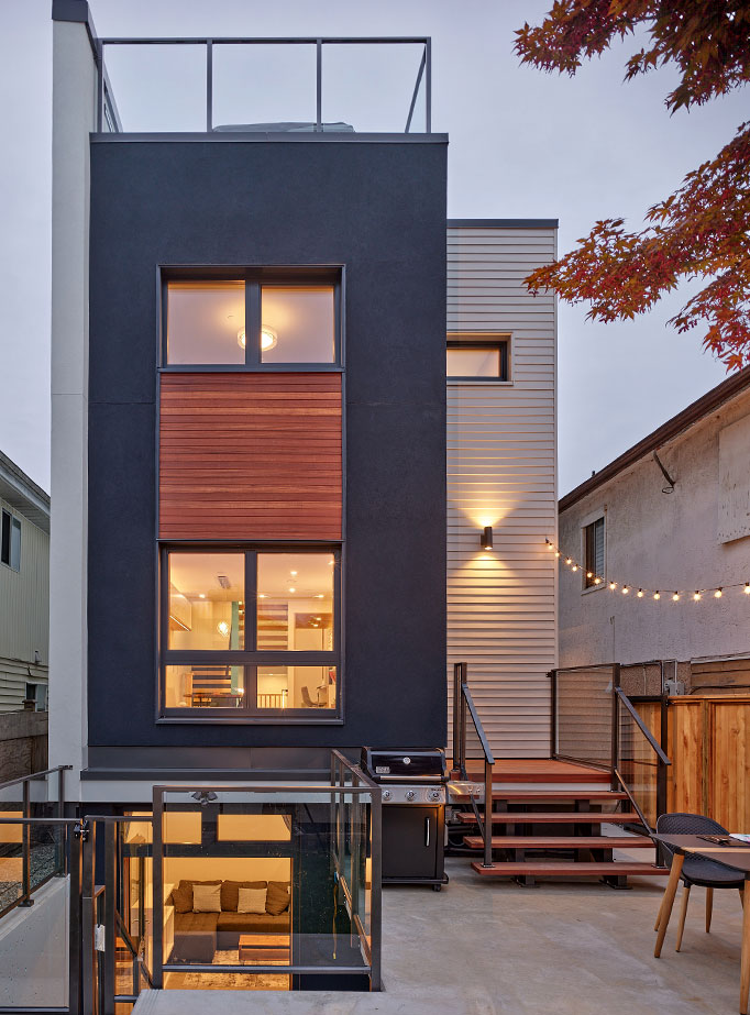 Structural Insulated Panels on a condo exterior