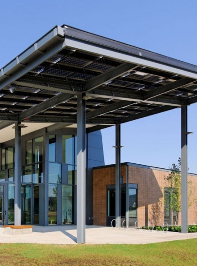 sips panels on a commercial building