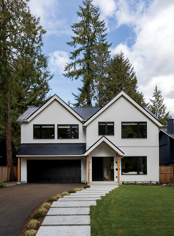 white home built with structural insulated panels