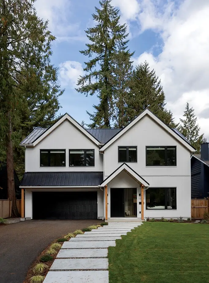 white home built with structural insulated panels